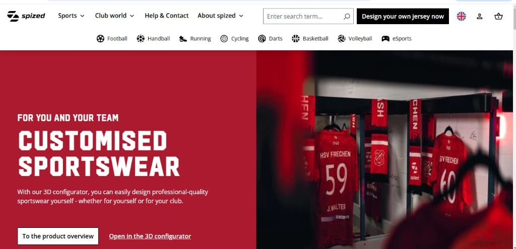 Spized — 3D jersey configurator